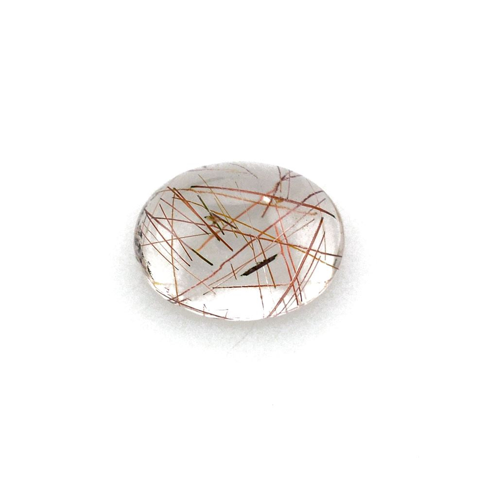 RED RUTILE QUARTZ OVAL CAB 8X6MM 1.15 Cts.