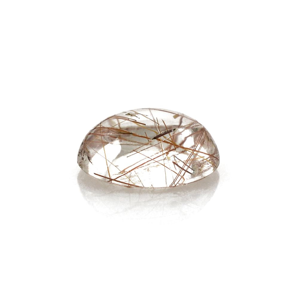 RED RUTILE QUARTZ OVAL CAB 8X6MM 1.15 Cts.
