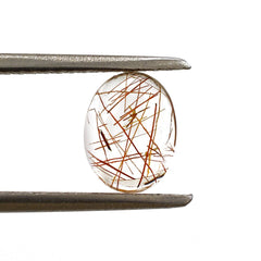 RED RUTILE QUARTZ OVAL CAB 8X6MM 1.15 Cts.