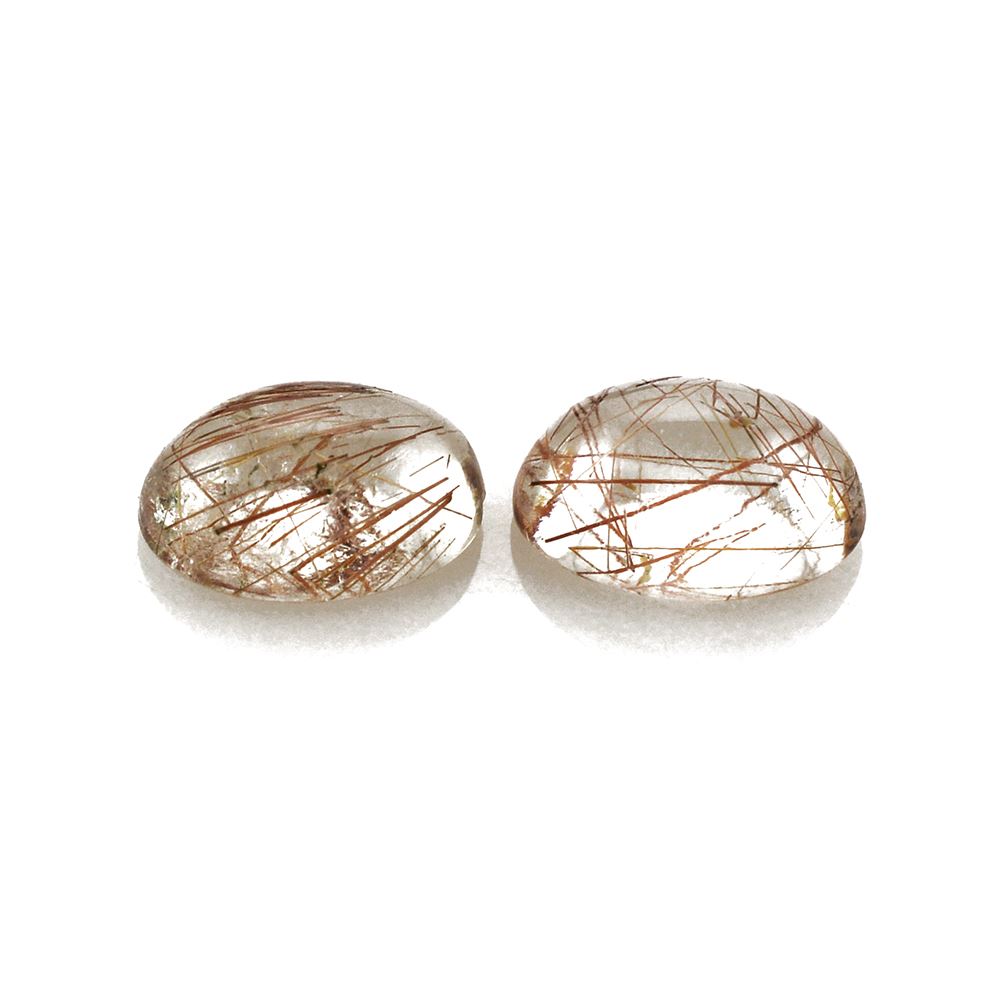 RED RUTILE QUARTZ OVAL CAB 8X6MM 1.15 Cts.