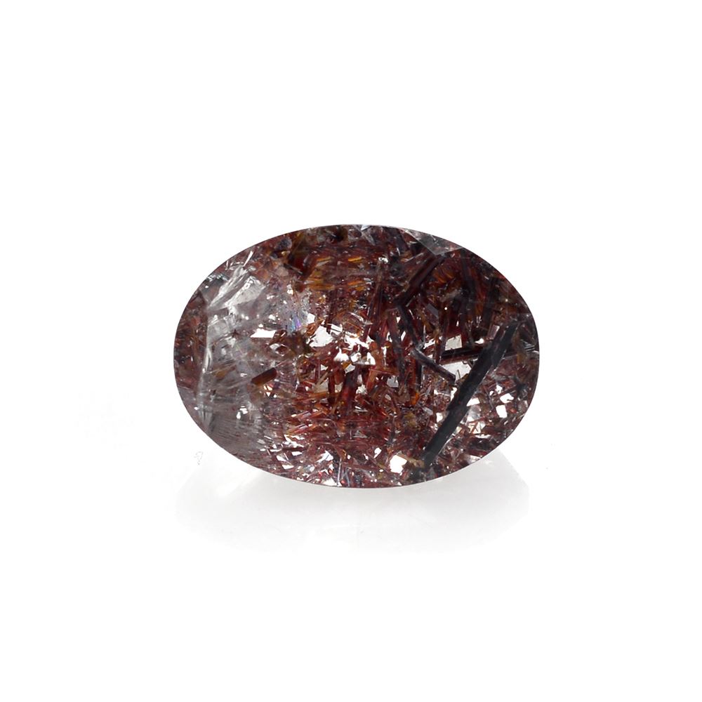 RED RUTILE QUARTZ CUT OVAL 14X10MM 5.83 Cts.