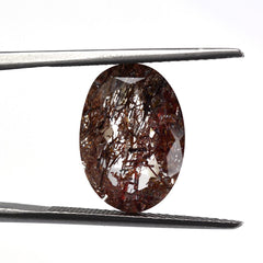 RED RUTILE QUARTZ CUT OVAL 14X10MM 5.83 Cts.