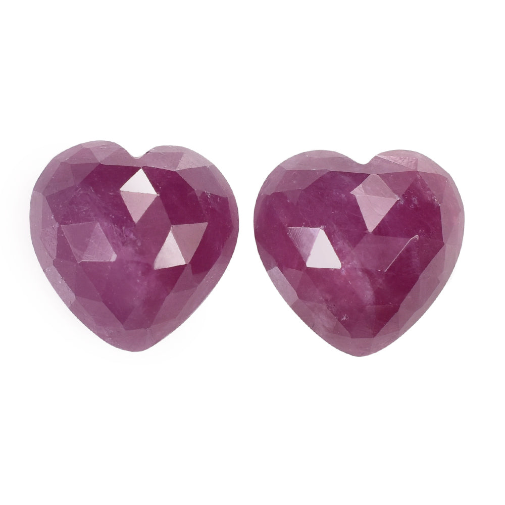 RUBY ROSE CUT HEART CAB 11MM 6.08 Cts.