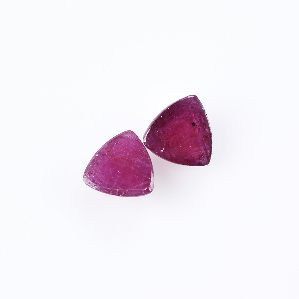 RUBY ROSE CUT TRILLION CAB 8MM 2.07Cts.