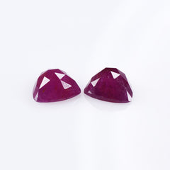 RUBY ROSE CUT TRILLION CAB 8MM 2.07Cts.