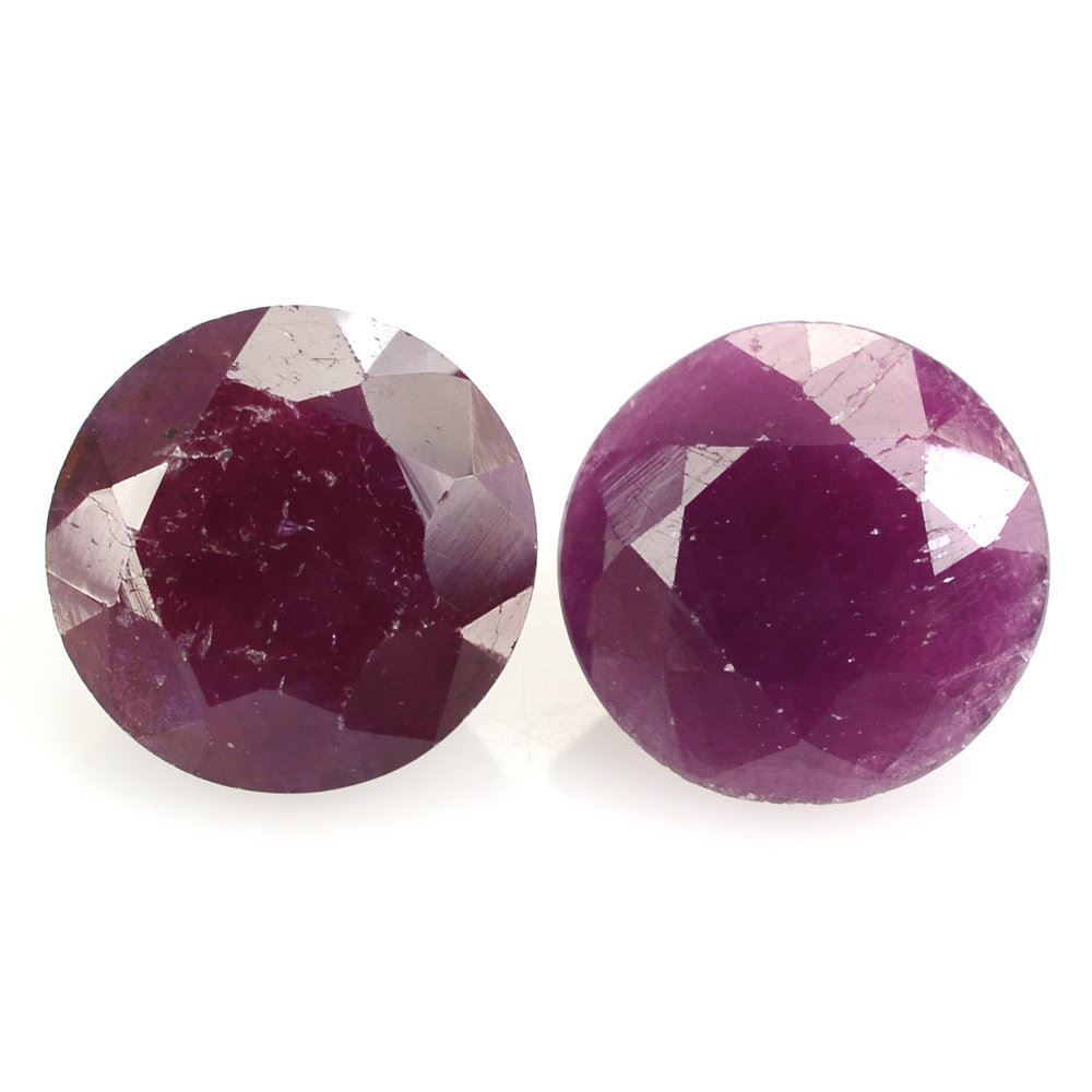 RUBY CUT ROUND 8MM 2.33 Cts.