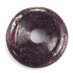 RUBY PLAIN ROUND WITH CARVED WITH BIG HOLE (FULL DRILL) 21X4MM 22.60 Cts.