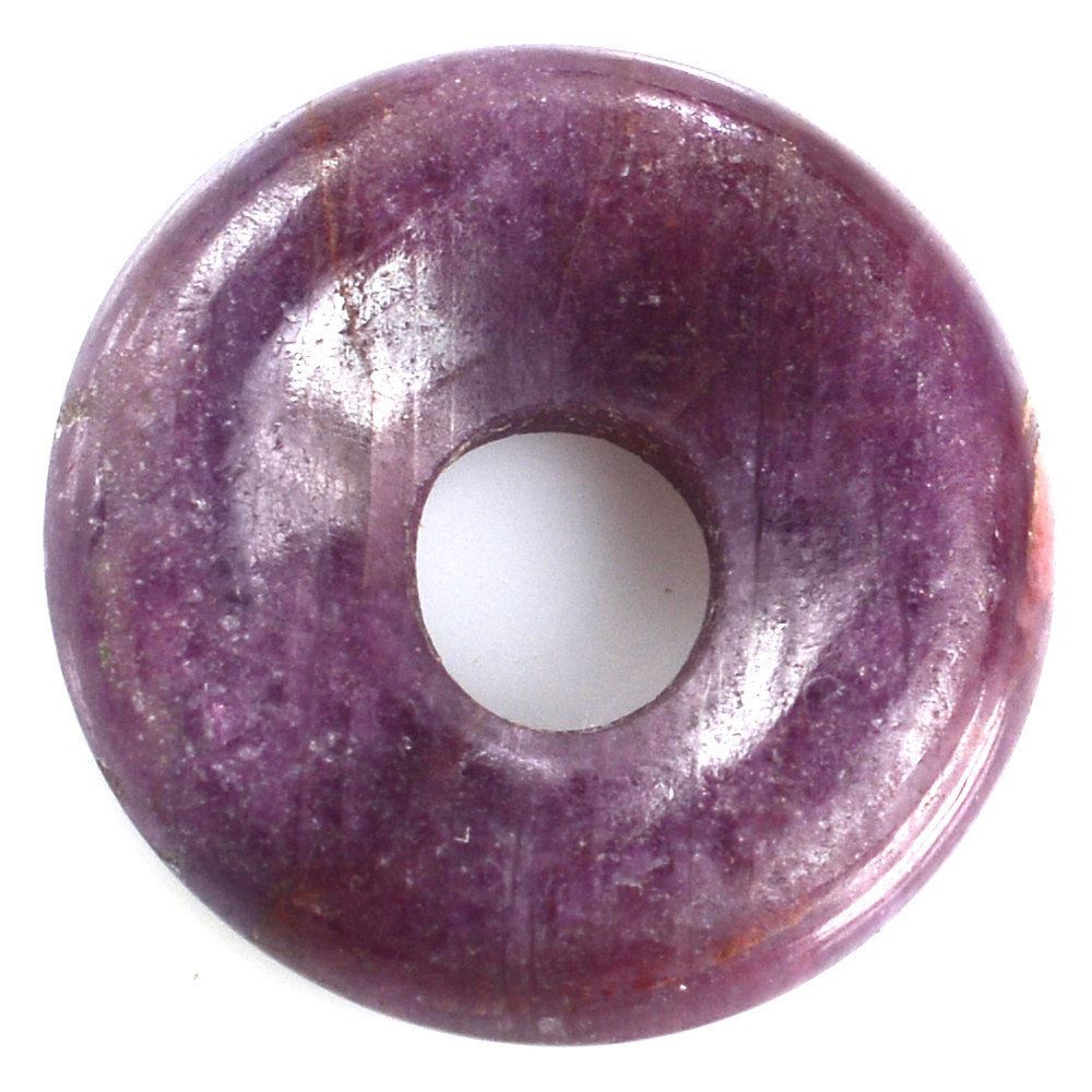 RUBY PLAIN ROUND WITH CARVED WITH BIG HOLE (FULL DRILL) 18X4MM 17.10 Cts.