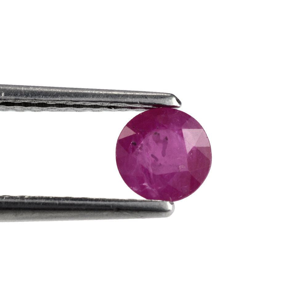 RUBY CUT ROUND 6MM 1.16 Cts.