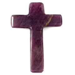 RUBY CROSS (HALF DRILL 1MM) 21X15MM 7.00 Cts.