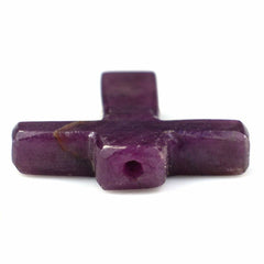 RUBY CROSS (HALF DRILL 1MM) 21X15MM 7.00 Cts.