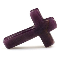 RUBY CROSS (HALF DRILL 1MM) 21X15MM 7.00 Cts.