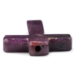 RUBY CROSS (HALF DRILL 1MM) 23X16MM 8.70 Cts.