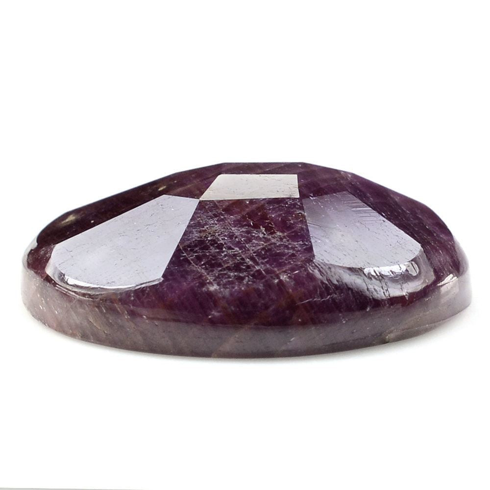RUBY STEP CUT OVAL CAB 19X16MM 19.63 Cts.