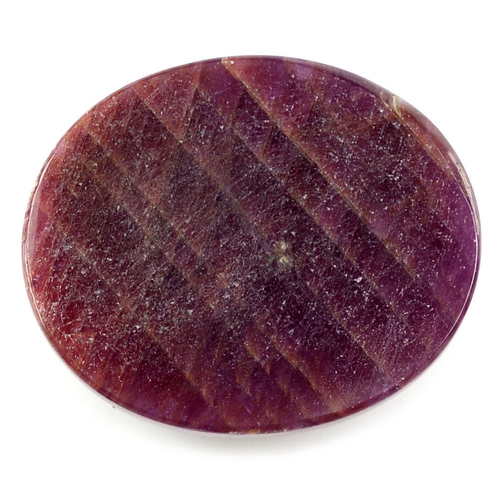 RUBY STEP CUT OVAL CAB 19X16MM 19.63 Cts.