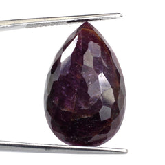 RUBY FOOTBALL CUT PEAR CAB 25X16MM 21.98 Cts.