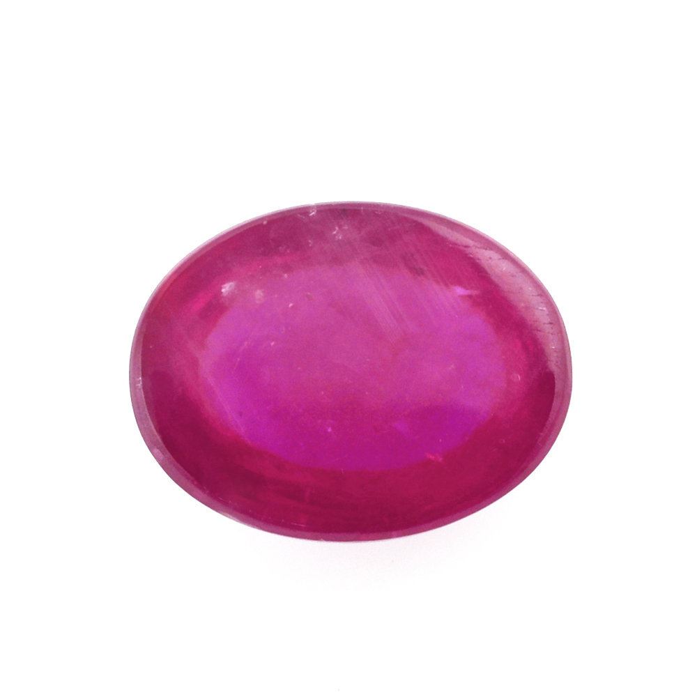 GLASSFILLED RUBY OVAL CAB 9X7MM 2.76 Cts.