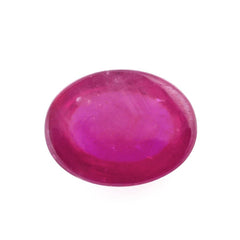 GLASSFILLED RUBY OVAL CAB 9X7MM 2.76 Cts.