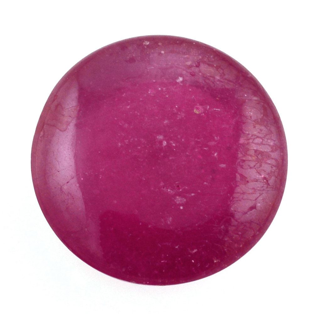 GLASSFILLED RUBY ROUND CAB 13MM 12.00 Cts.