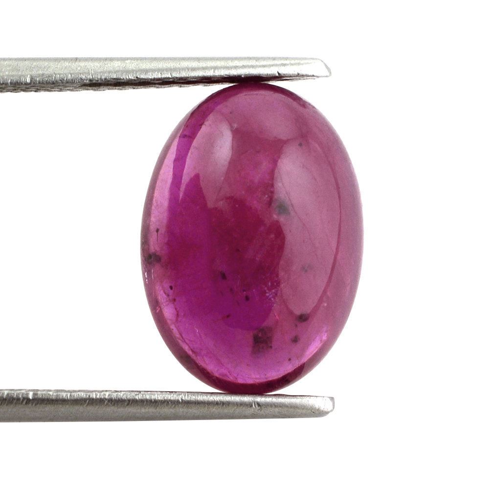 GLASSFILLED RUBY OVAL CAB 14X10MM 8.20 Cts.