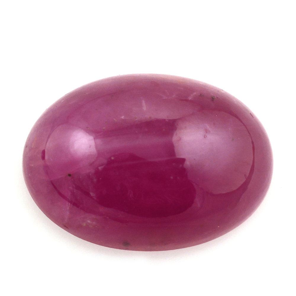 GLASSFILLED RUBY OVAL CAB 14X10MM 8.50 Cts.