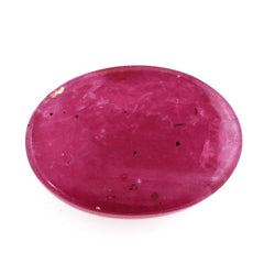 GLASSFILLED RUBY OVAL CAB 14X10MM 8.50 Cts.