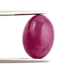 GLASSFILLED RUBY OVAL CAB 14X10MM 8.50 Cts.