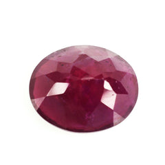 GLASSFILLED RUBY CUT OVAL 11X9MM 5.99 Cts.