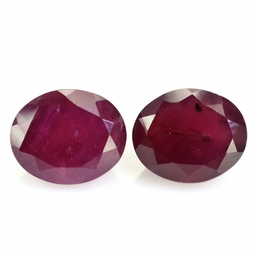 GLASSFILLED RUBY CUT OVAL 11X9MM 5.99 Cts.