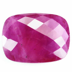 GLASSFILLED RUBY BRIOLETTE CUSHION (HALF DRILL) 20X15MM 19.00 Cts.