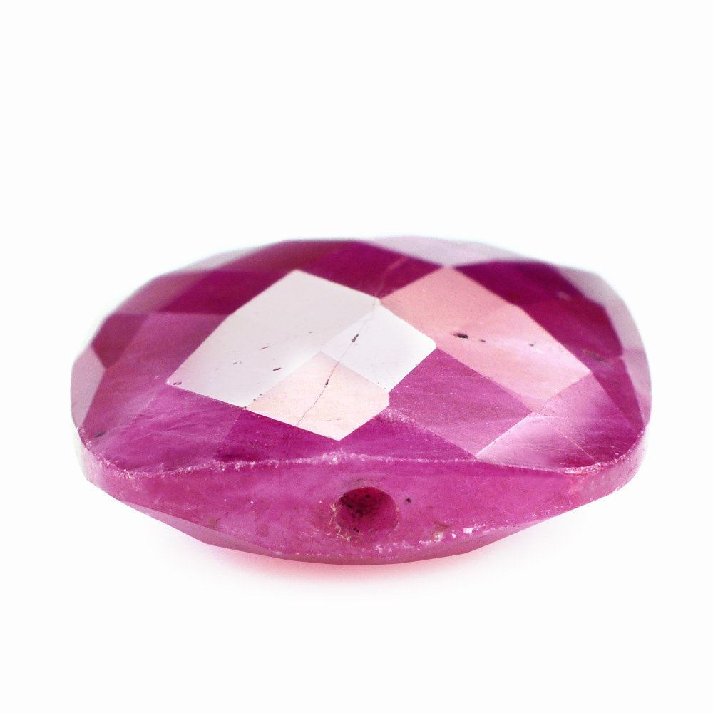 GLASSFILLED RUBY BRIOLETTE CUSHION (HALF DRILL) 20X15MM 19.00 Cts.