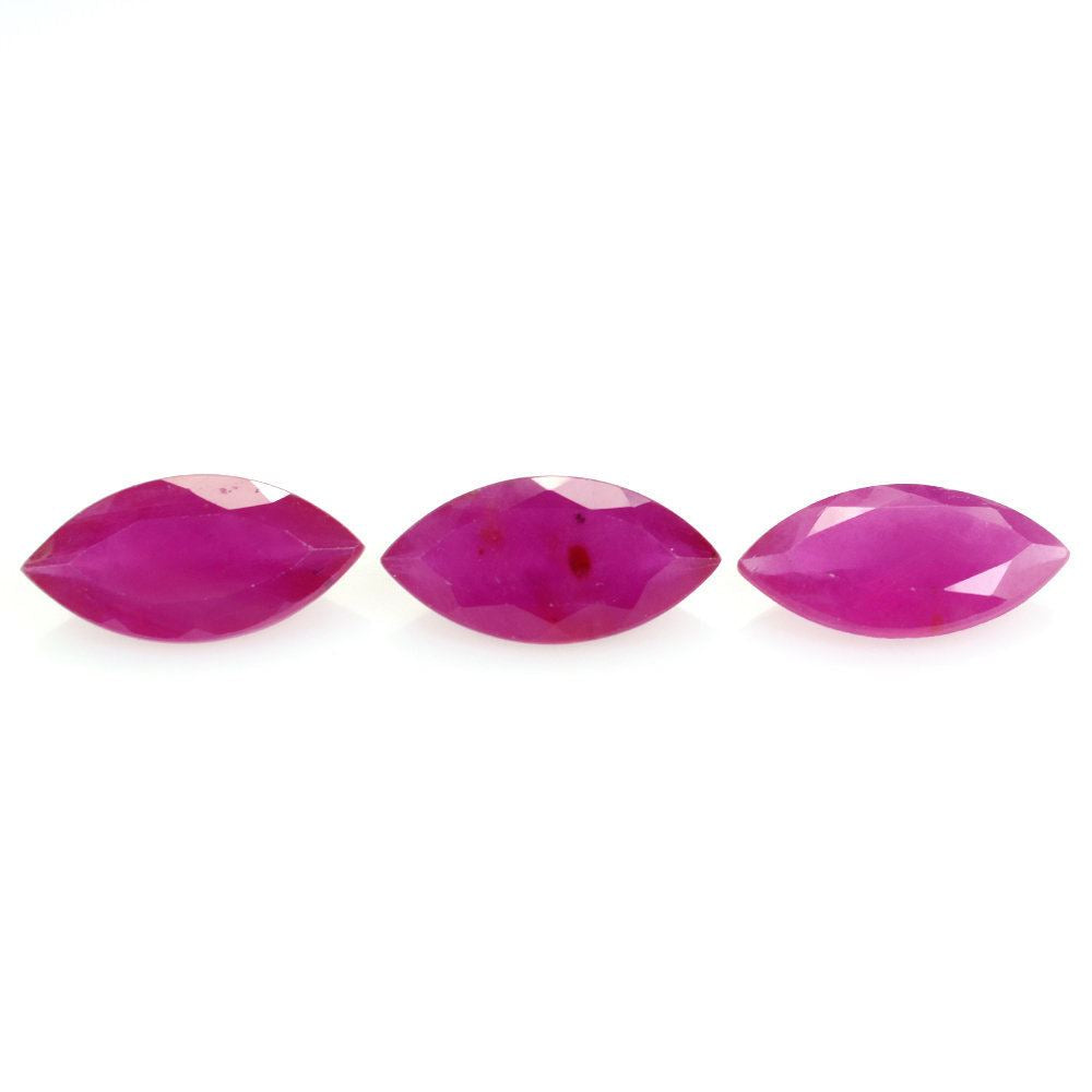 GLASSFILLED RUBY CUT MARQUISE 14X7MM 2.96 Cts.
