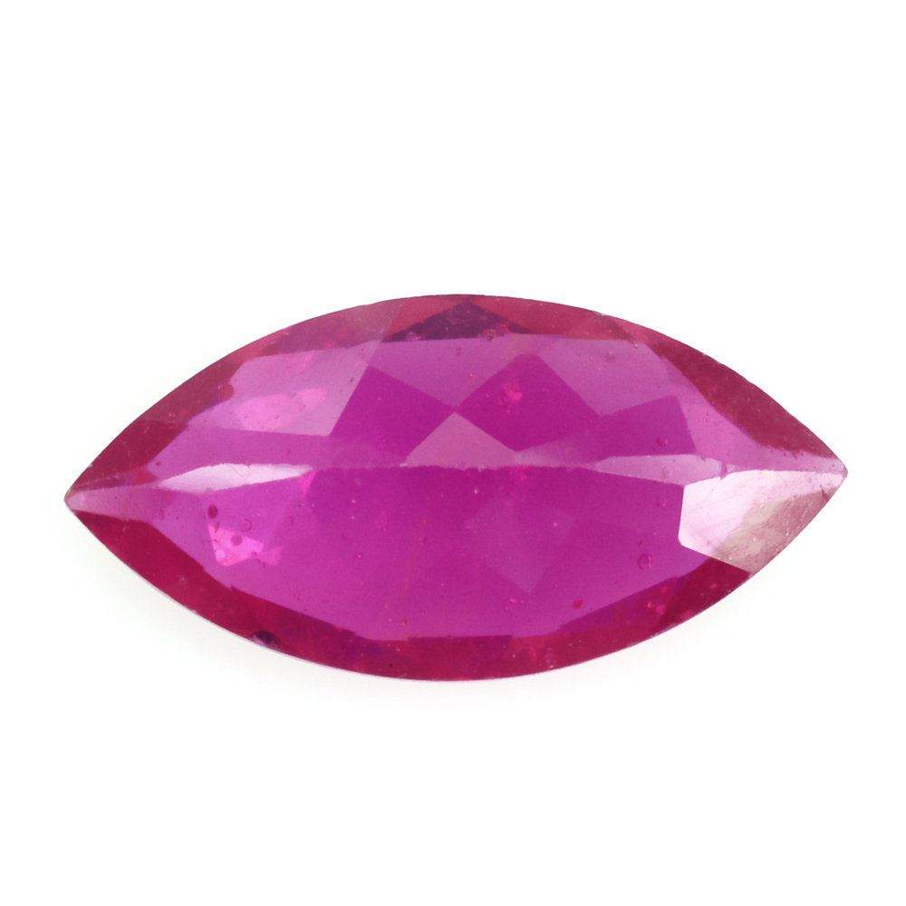 GLASSFILLED RUBY CUT MARQUISE 14X7MM 3.05 Cts.
