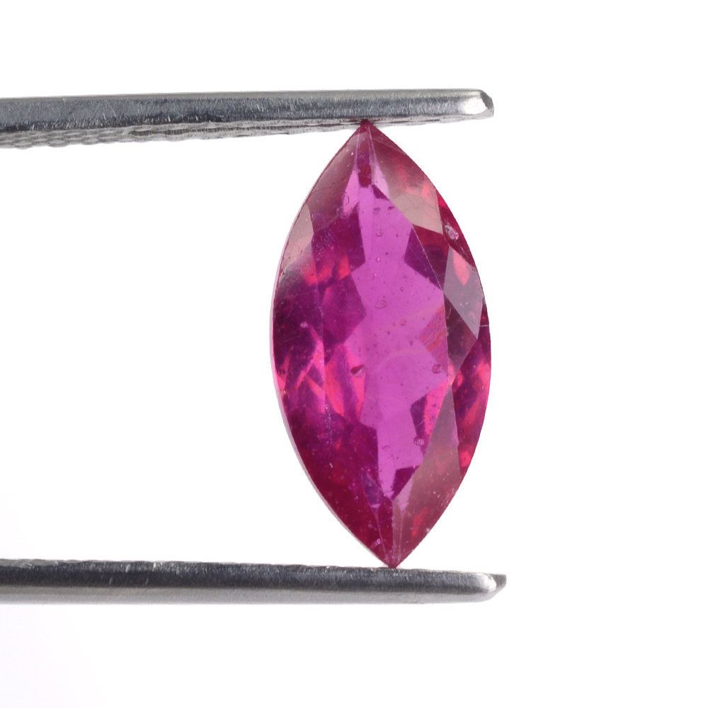 GLASSFILLED RUBY CUT MARQUISE 14X7MM 3.05 Cts.