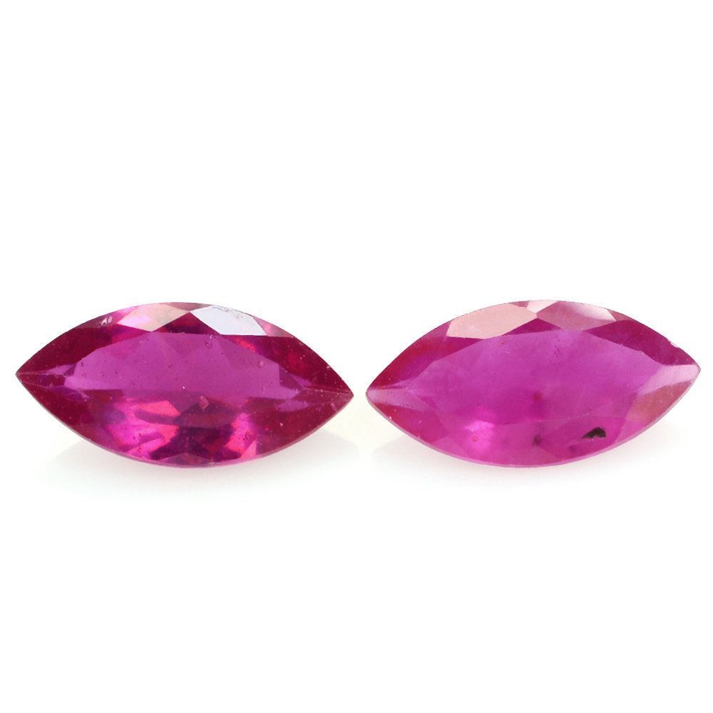 GLASSFILLED RUBY CUT MARQUISE 14X7MM 3.05 Cts.