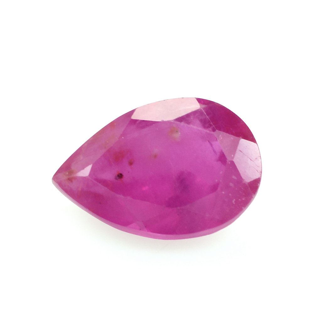 GLASSFILLED RUBY CUT PEAR 10X7MM 2.25 Cts.
