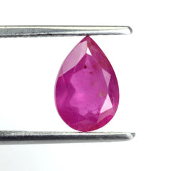 GLASSFILLED RUBY CUT PEAR 10X7MM 2.25 Cts.