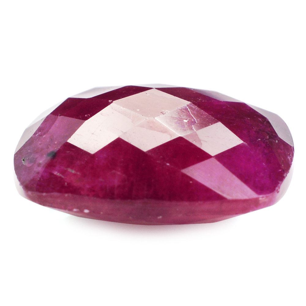GLASSFILLED RUBY BRIOLETTE CUSHION (HALF DRILL) 18MM 25.30 Cts.