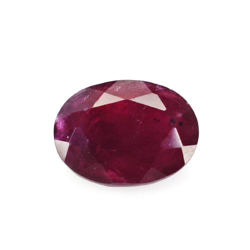 GLASSFILLED& RUBY CUT OVAL 8X6MM 1.68 Cts.