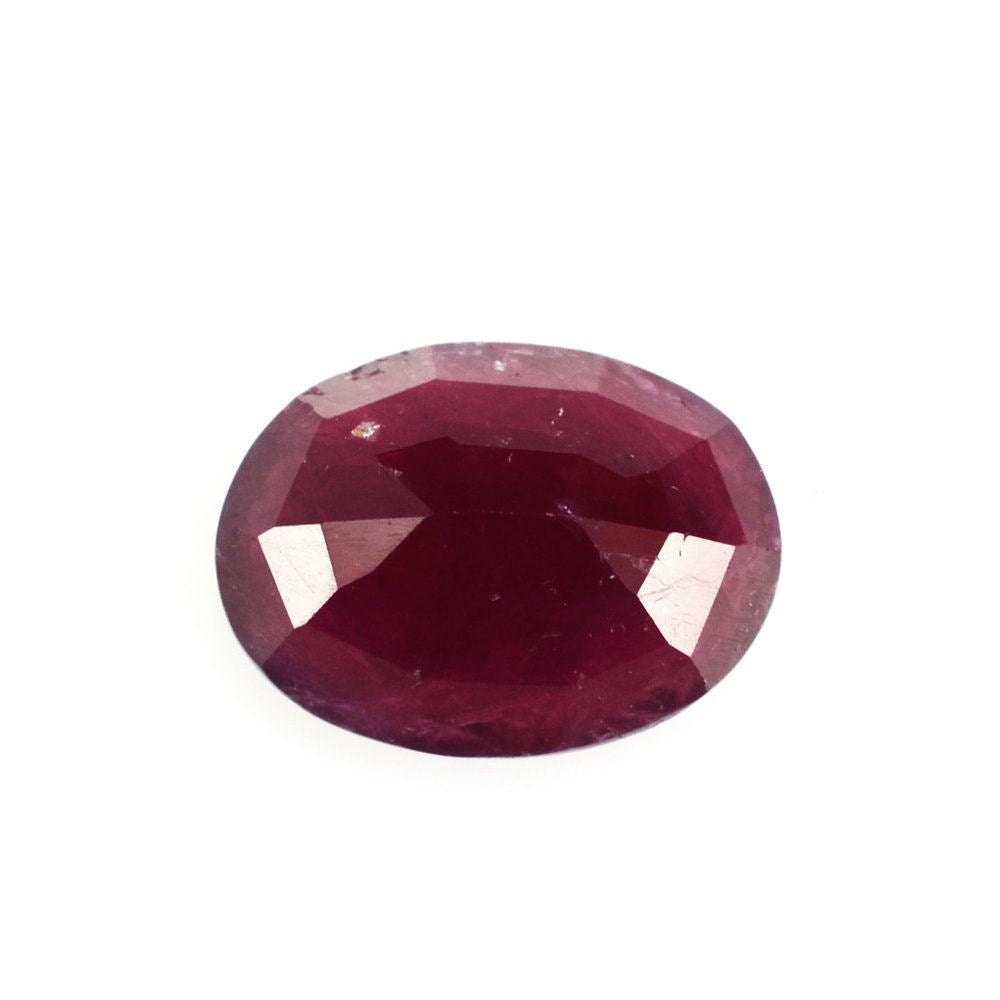 GLASSFILLED& RUBY CUT OVAL 8X6MM 1.68 Cts.