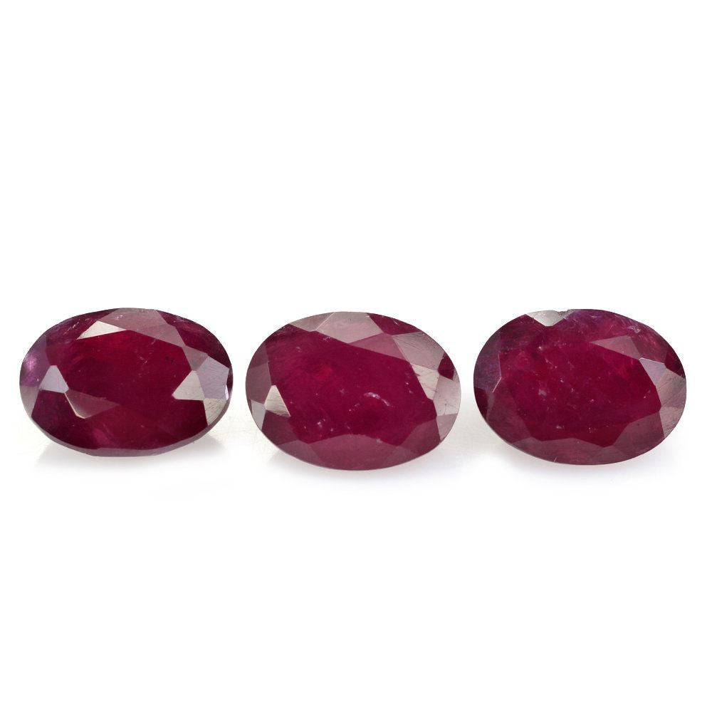 GLASSFILLED& RUBY CUT OVAL 8X6MM 1.68 Cts.