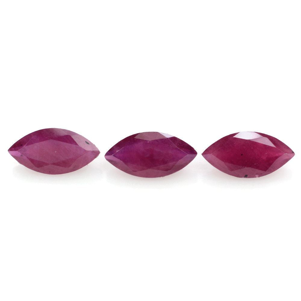 GLASSFILLED RUBY CUT MARQUISE 12X6MM 2.38 Cts.