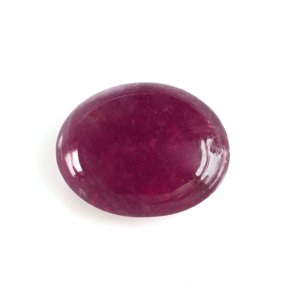 GLASSFILLED RUBY OVAL CAB 10X8MM 3.70 Cts.