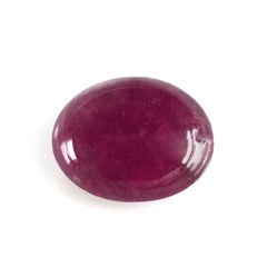 GLASSFILLED RUBY OVAL CAB 10X8MM 3.70 Cts.