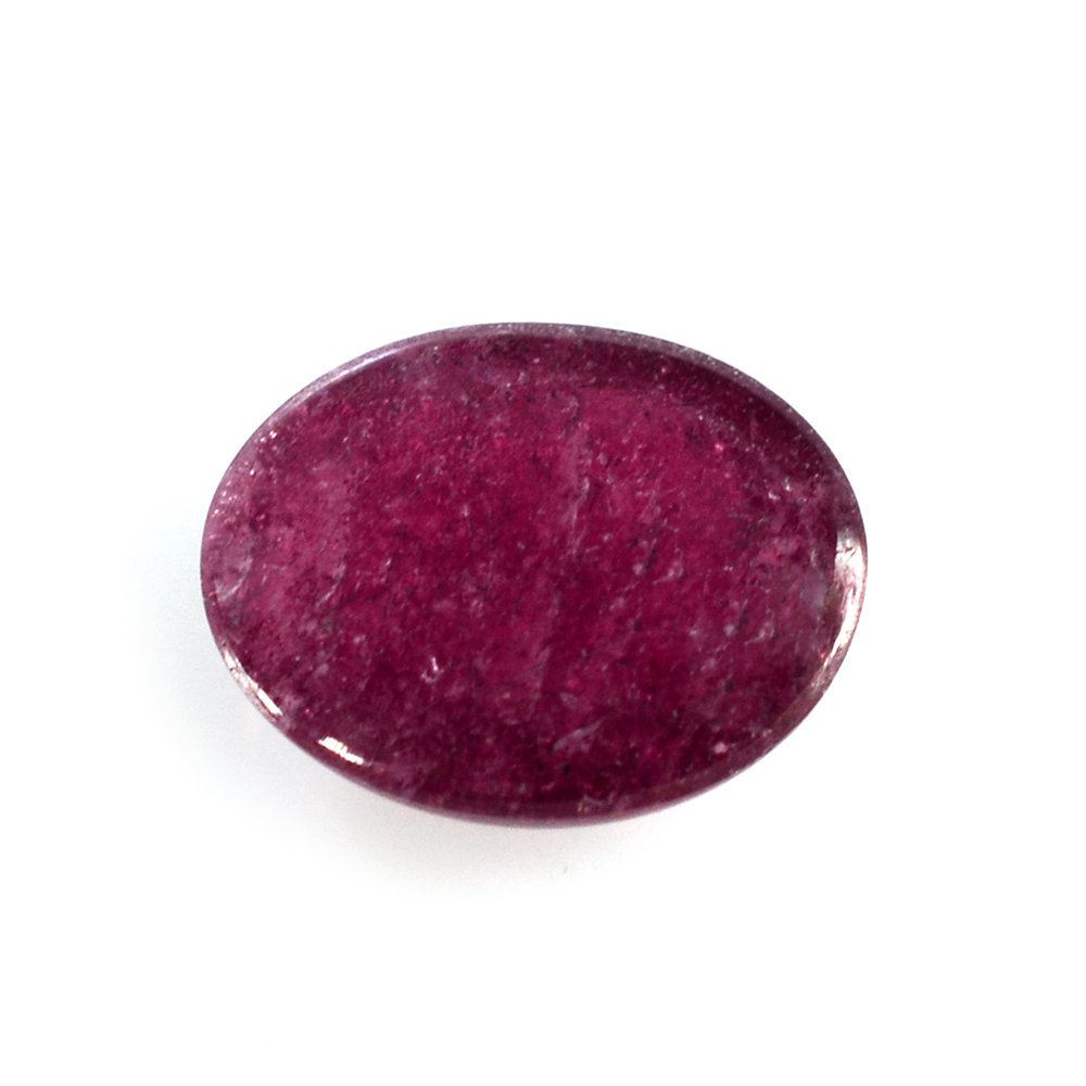 GLASSFILLED RUBY OVAL CAB 10X8MM 3.70 Cts.