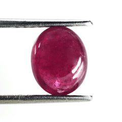GLASSFILLED RUBY OVAL CAB 10X8MM 3.70 Cts.