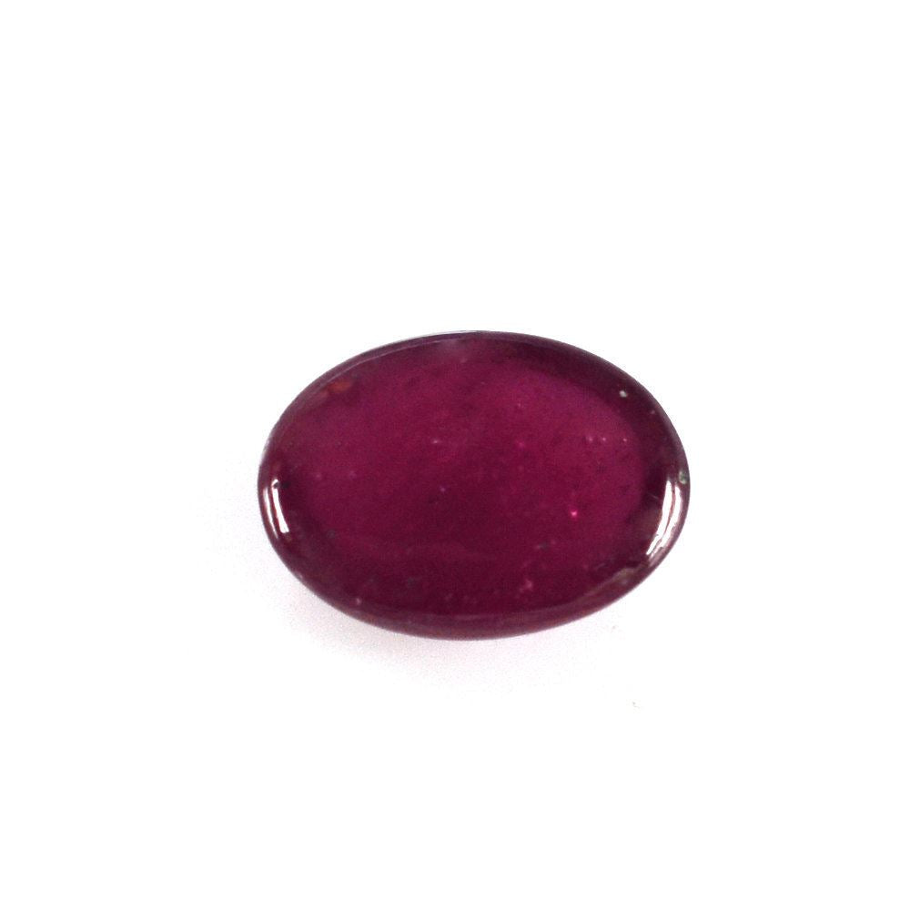 GLASSFILLED RUBY OVAL CAB 7X5MM 1.04 Cts.