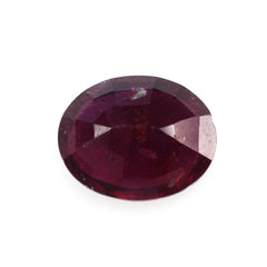 GLASSFILLED RUBY CUT OVAL (STEP CUT BACK) 10X8MM 3.30 Cts.