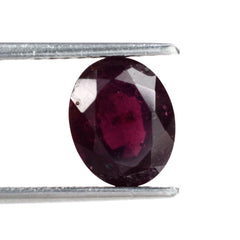 GLASSFILLED RUBY CUT OVAL (STEP CUT BACK) 10X8MM 3.30 Cts.