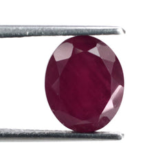 GLASSFILLED RUBY CUT OVAL 11X9MM 5.67 Cts.